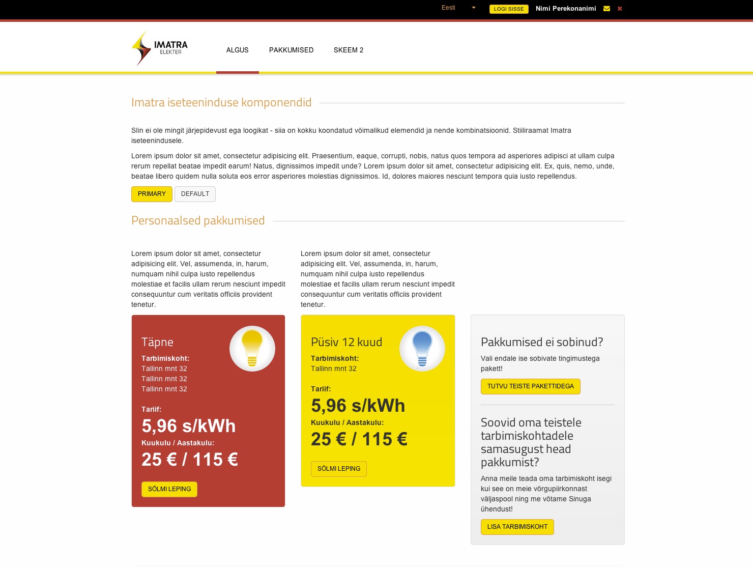 Client theme for Imatra elekter