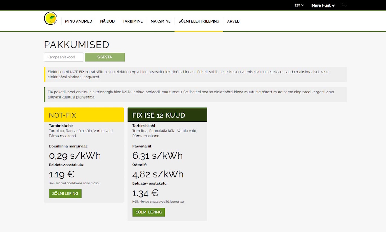 Client theme for Vihrea energy